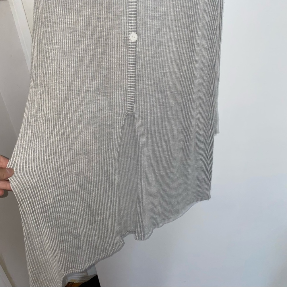 Tie Back Dress Gray Midi Length Caution to the Wind - Picture 2 of 3